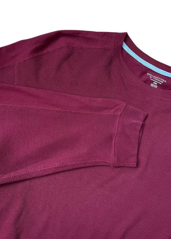 Бордовый демисезонный кэжуал лонгслив Roundtree & Yorke однотонный