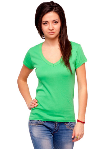Зеленая всесезон футболка женская Наталюкс 21-2369