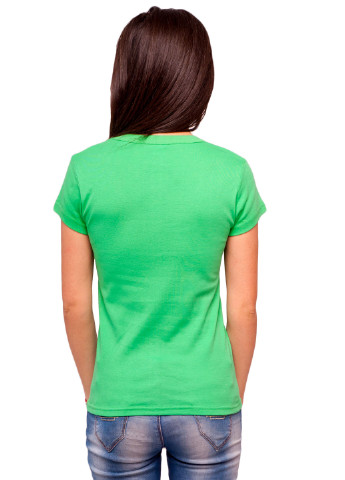 Зелена всесезон футболка жіноча Наталюкс 21-2369