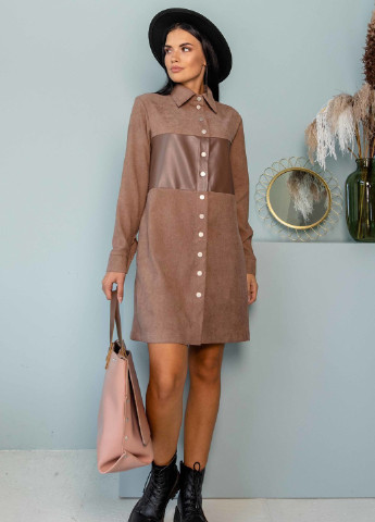 Бежева кежуал сукня Ри Мари однотонна