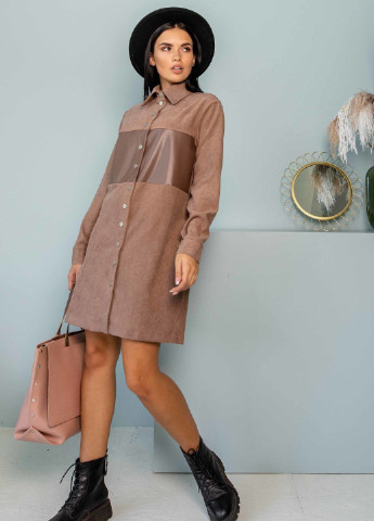 Бежева кежуал сукня Ри Мари однотонна