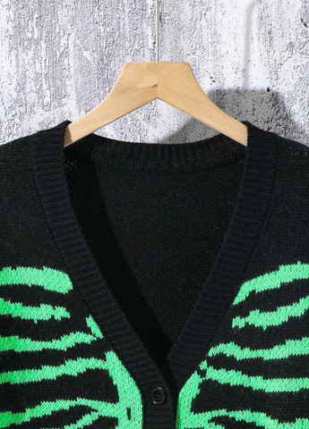 Черный демисезонный кардиган SHEIN