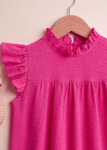 Розовая однотонная блузка SHEIN летняя