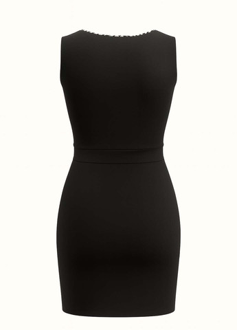 Чорна кежуал сукня футляр Sassofono з орнаментом