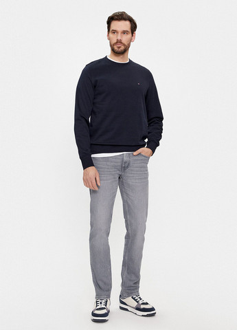 Темно-синій світшот Tommy Hilfiger однотонний вишивка (306682103)