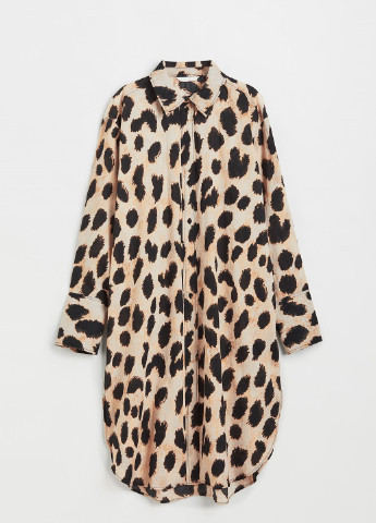 Світло-бежева кежуал сукня H&M леопардовий