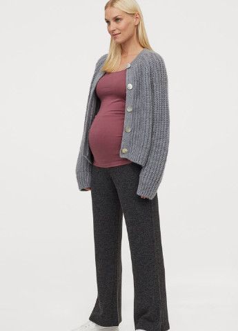 Лонгслів для вагітних H&M однотонні пудрові кежуали бавовна, трикотаж