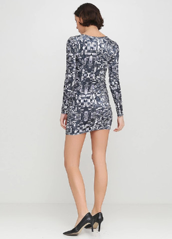 Графитовое кэжуал платье Monki с геометрическим узором