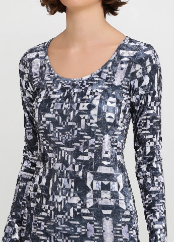 Графитовое кэжуал платье Monki с геометрическим узором