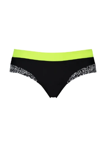 Черные купальные трусики-плавки с животным (анималистичным) принтом Hunkemoller