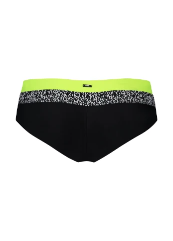 Черные купальные трусики-плавки с животным (анималистичным) принтом Hunkemoller