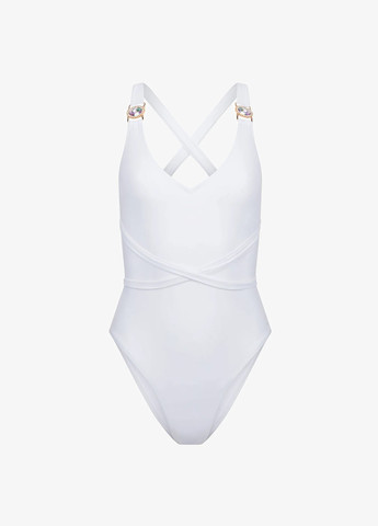 Білий літній купальник суцільний Moda Minx