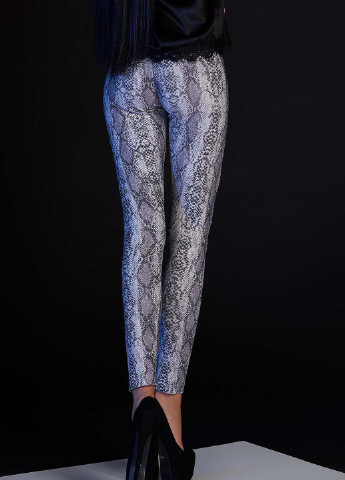 Светло-лиловые демисезонные модные легинсы с принтом «рептилия» Jadone Fashion