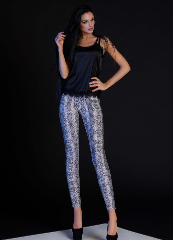Светло-лиловые демисезонные модные легинсы с принтом «рептилия» Jadone Fashion