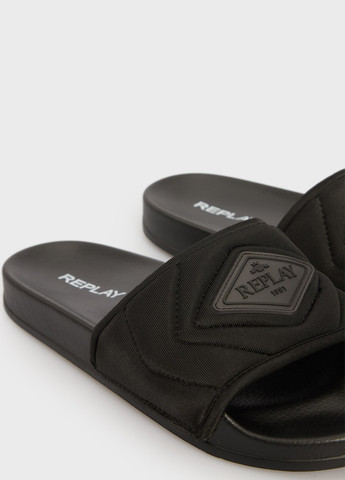 Черные кэжуал шлепанцы Replay