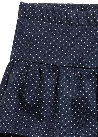 Темно-синяя кэжуал в горошек юбка H&M мини