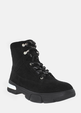 Зимние ботинки rf0488-11 черный Favi из натуральной замши