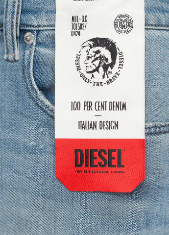 Голубые летние зауженные джинсы Diesel