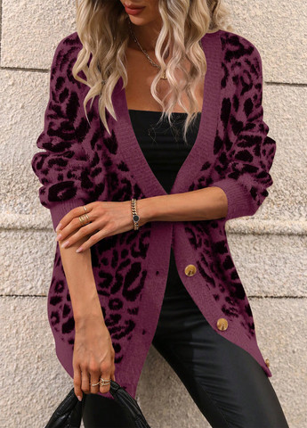 Бордовый демисезонный кардиган SHEIN