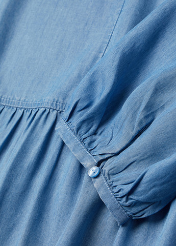 Голубое джинсовое платье H&M однотонное