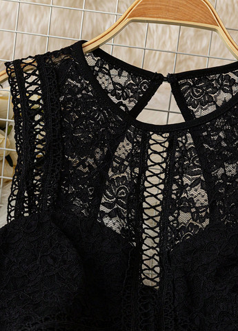 Комбинезон SHEIN комбинезон-брюки однотонный чёрный вечерний полиэстер, трикотаж