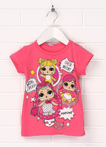 Розовая летняя футболка с коротким рукавом Dasilva Kids