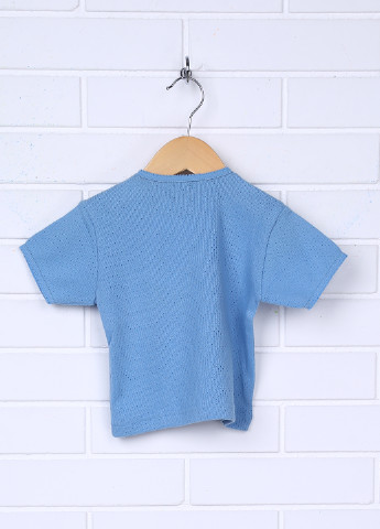 Голубая летняя футболка с коротким рукавом Pinco Pallino