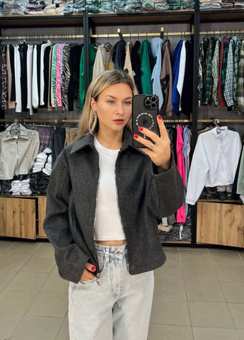 Темно-серый женский жакет No Brand меланжевый - демисезонный