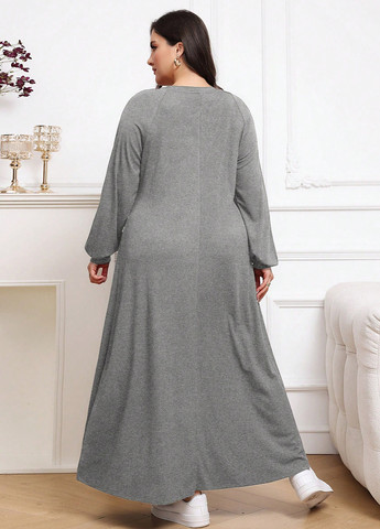 Сіра кежуал сукня а-силует SHEIN меланжева