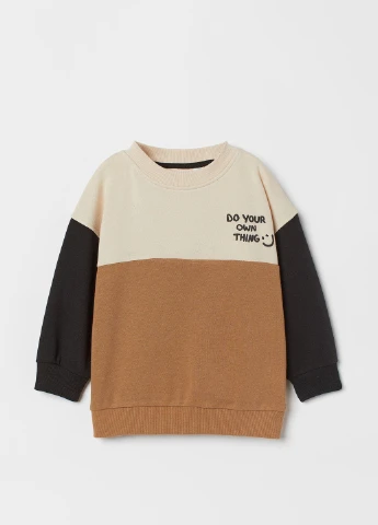 H&M світшот демісезон,коричневий-чорний-білий, коричневый