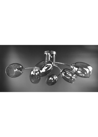 Люстра стельова на 6 лампочок 7089/6 Хром 26х63х63 см. Sunnysky (253630528)