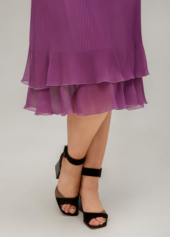 Фіолетова кежуал сукня плісована, а-силует A'll Posa однотонна