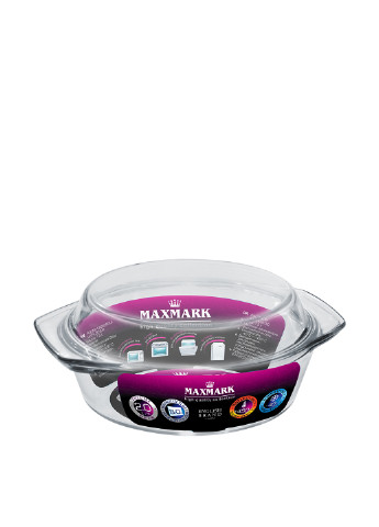 Форма для духовки, 234x207x100 мм Maxmark однотонные бесцветные боросиликатное стекло