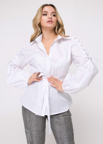 Белая кэжуал рубашка Luzana