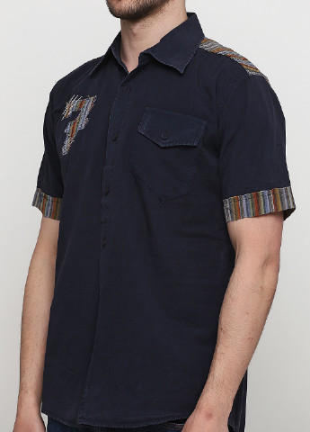 Темно-синяя кэжуал рубашка с надписями Nujen