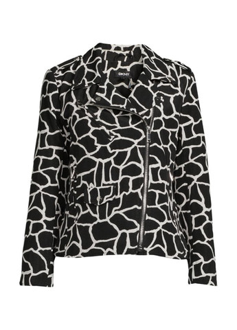 Чорно-біла демісезонна куртка DKNY