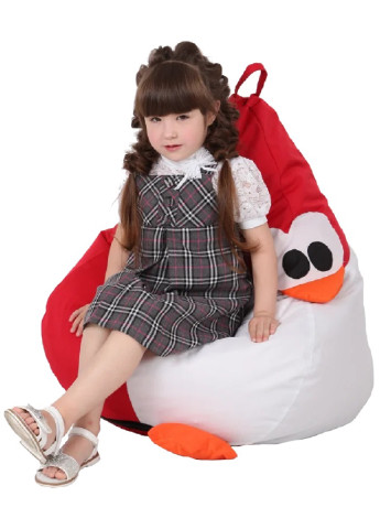 Бескаркасное кресло мешок груша пингвин 90х130 см (31250-Нов) Красный Francesco Marconi (251157607)