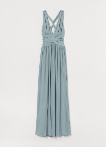 Голубое вечернее платье в греческом стиле H&M однотонное