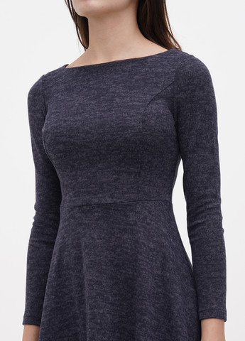 Синее кэжуал платье клеш Laura Bettini меланжевое