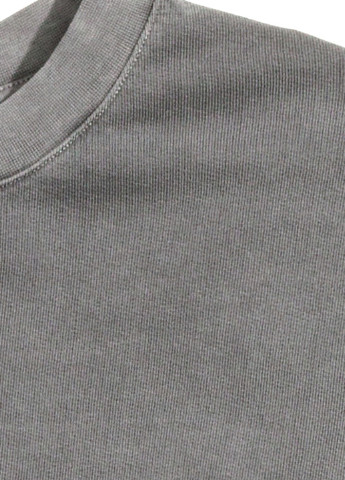 Свитшот H&M - Приталенный крой однотонный темно-серый кэжуал - (143737804)