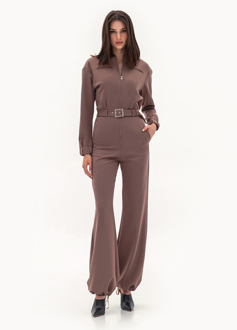 Комбінезон BGL комбінезон-брюки однотонний бежевий кежуал віскоза