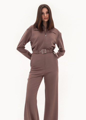 Комбінезон BGL комбінезон-брюки однотонний бежевий кежуал віскоза