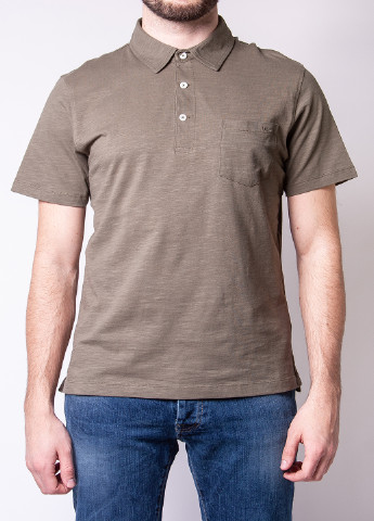 Коричневая футболка-поло для мужчин Gas однотонная