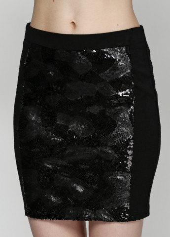 Черная кэжуал однотонная юбка Ichi мини