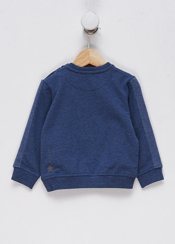 Bellybutton свитшот логотип серо-синий кэжуал хлопок, хлопок органический