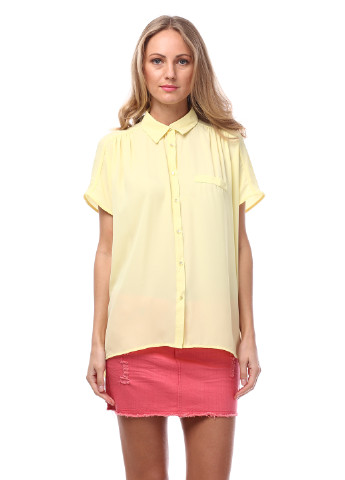 Желтая летняя блуза Pink Woman