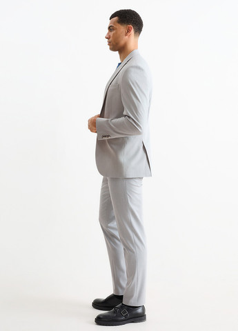 Серые кэжуал, классические демисезонные классические, прямые брюки C&A