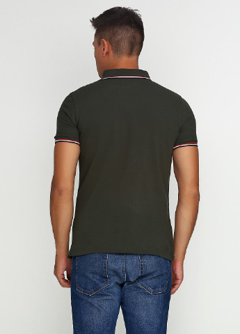 Оливковая (хаки) футболка-поло для мужчин Moncler