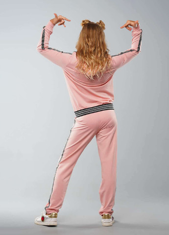 Пудровый демисезонный спортивный костюм однотонный Sinthia (192445536)