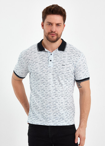 Белая футболка-поло для мужчин Trend Collection с надписью